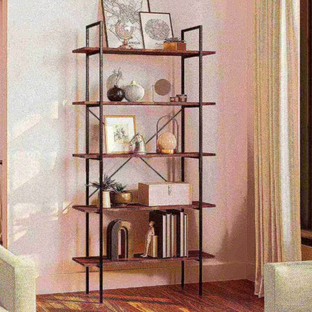 HASTINGS HOME 5-Tier Freestanding Bookcase, Brown 335122TTT